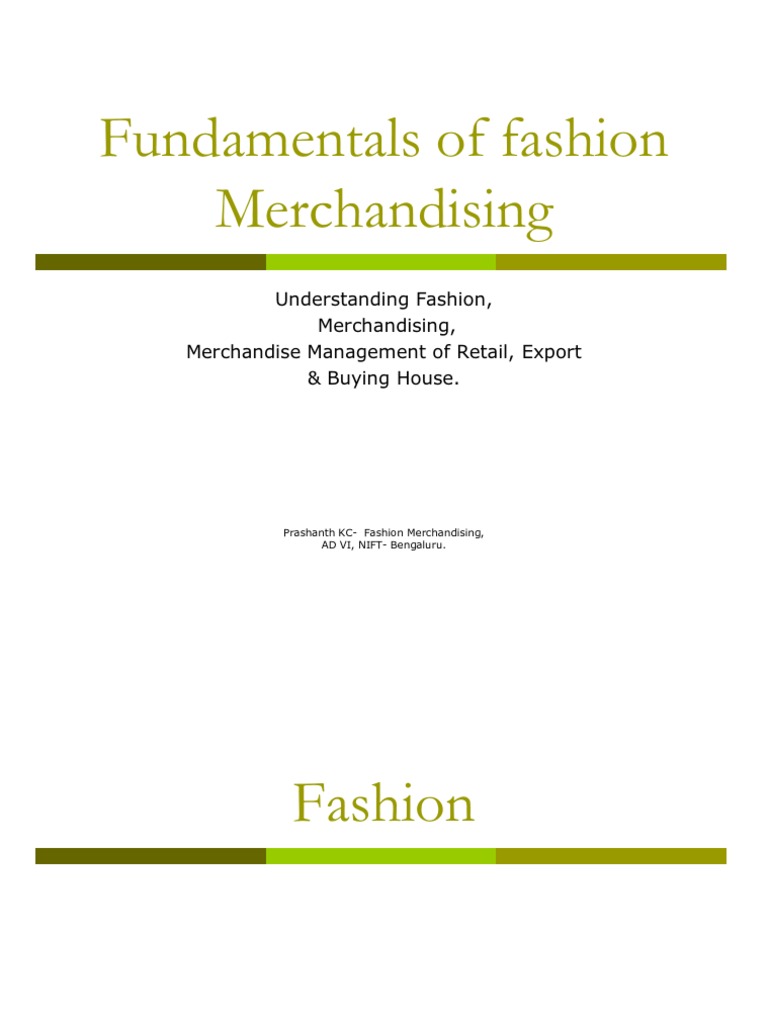 Fundamentals of Fashion Merchandising PDF Merchandising Retail