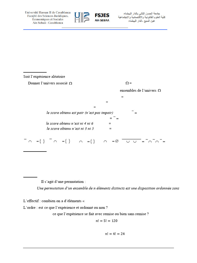 Correction de TD1 Analyse Combinatoire_241225_130819 | PDF ...