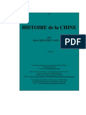 Histoire de La Chine | PDF | Histoire de la Chine | Char