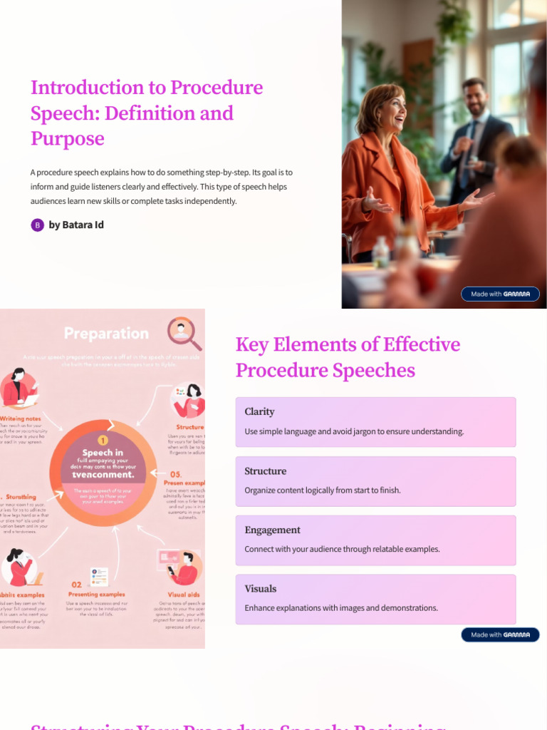 Introduction To Procedure Speech Definition and Purpose | PDF | Skin Care