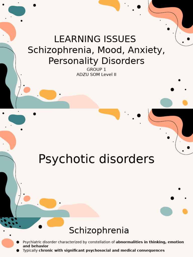 Understanding Schizophrenia and Panic Disorder | PDF | Personality ...