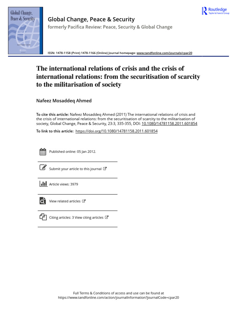 The international relations of crisis and the crisis of international ...