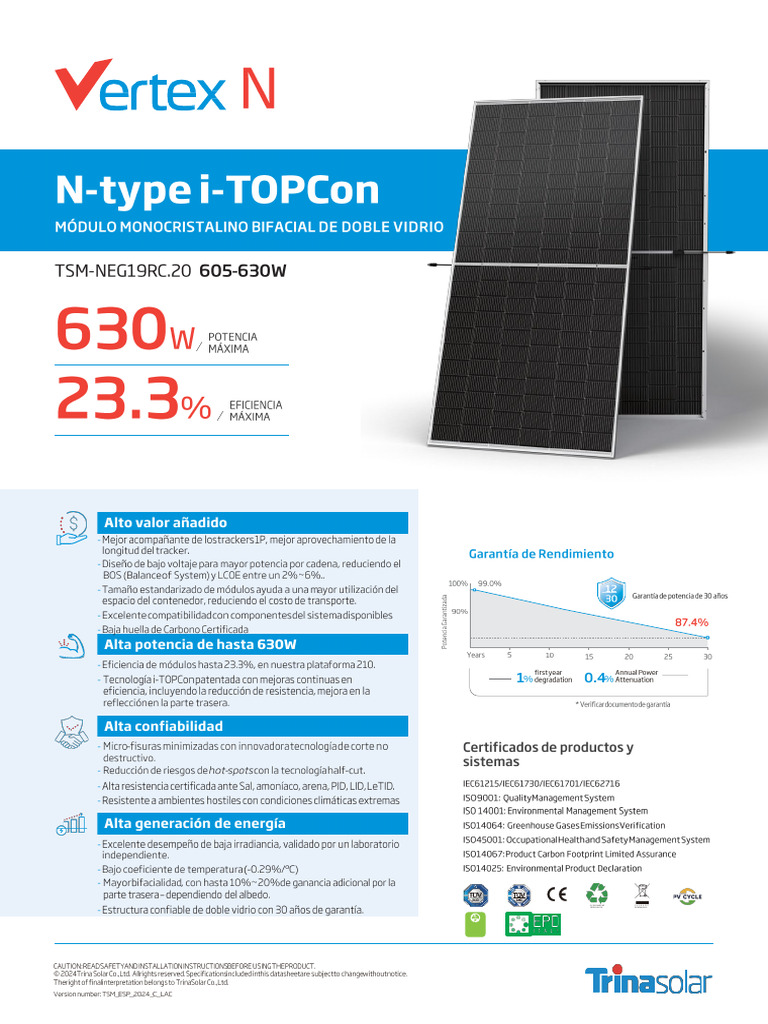 620W TopCON N - Type Trina Solar | PDF