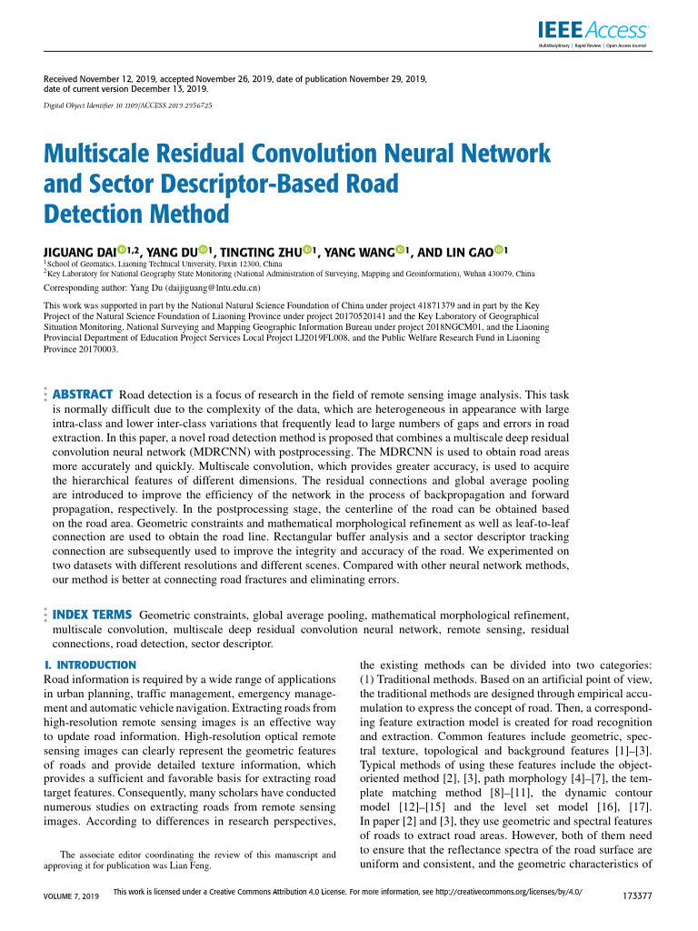 Multiscale CNN for Road Detection | PDF | Deep Learning | Applied ...