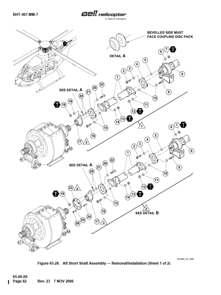Aft Short Shaft Assembly Guide | PDF | Helicopter Rotor | Rivet