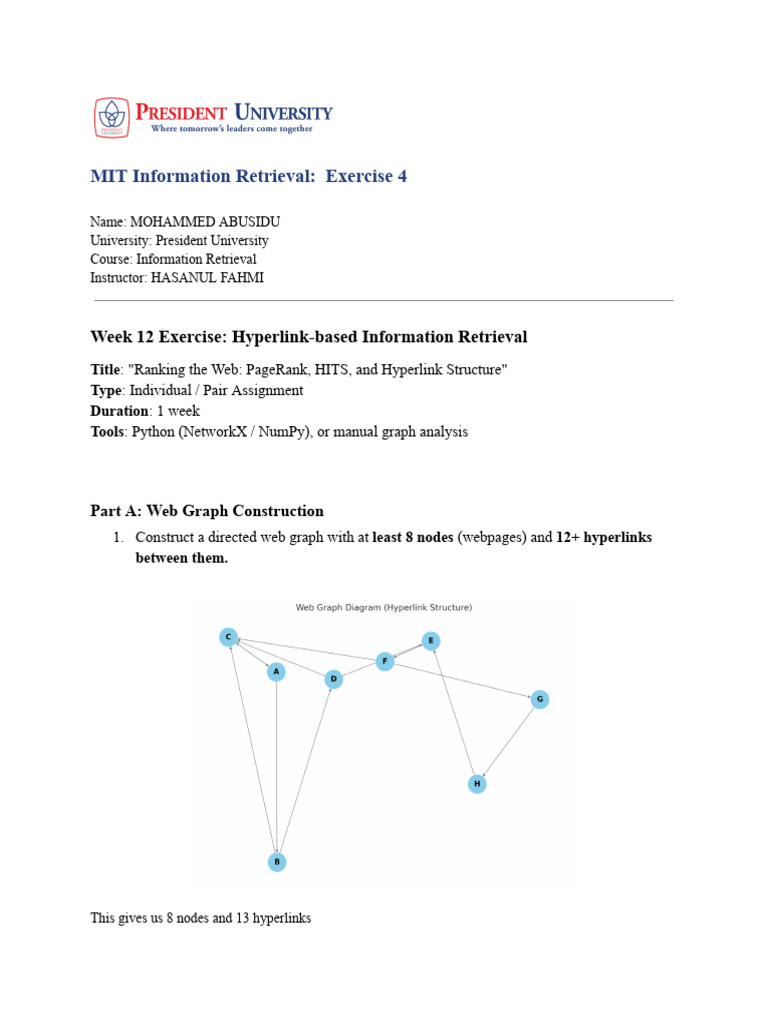 HITS Algorithm in Hyperlink Analysis | PDF | Applied Mathematics