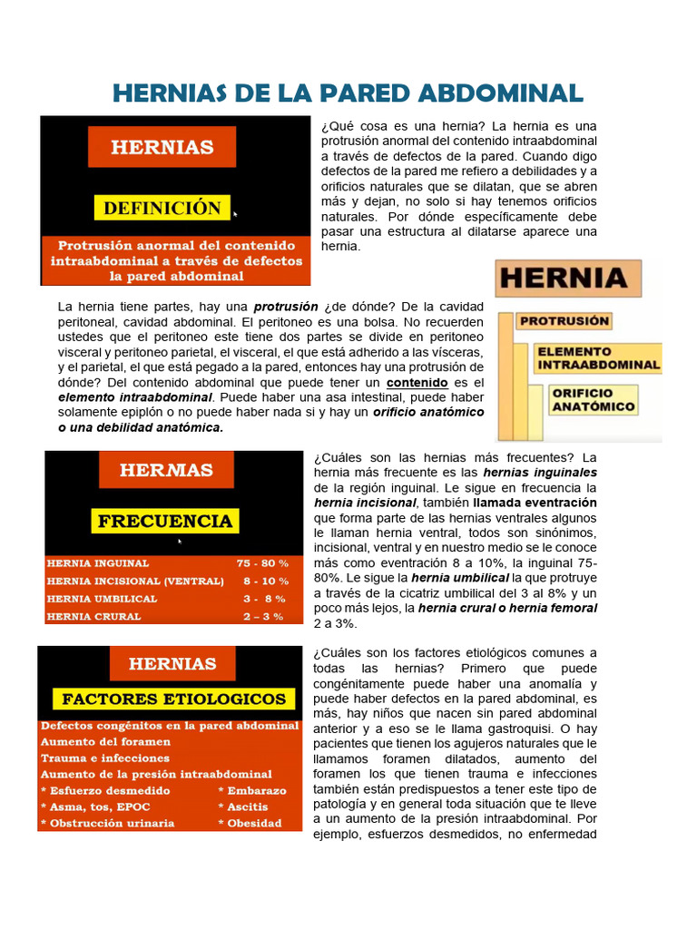 Hernias de La Pared Abdominal | PDF | Abdomen | Testículo