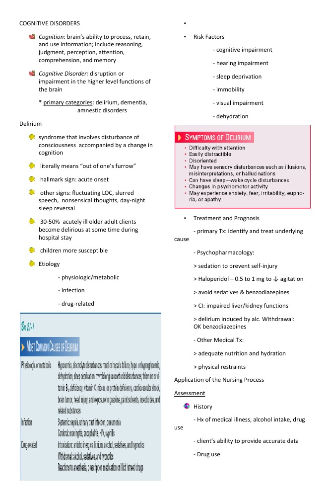 Cognitive Disorders | PDF | Dementia | Psychiatry