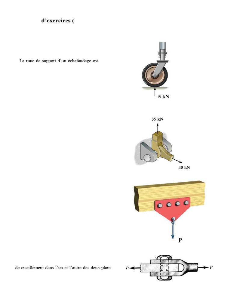 Exercices de contrainte de cisaillement | PDF