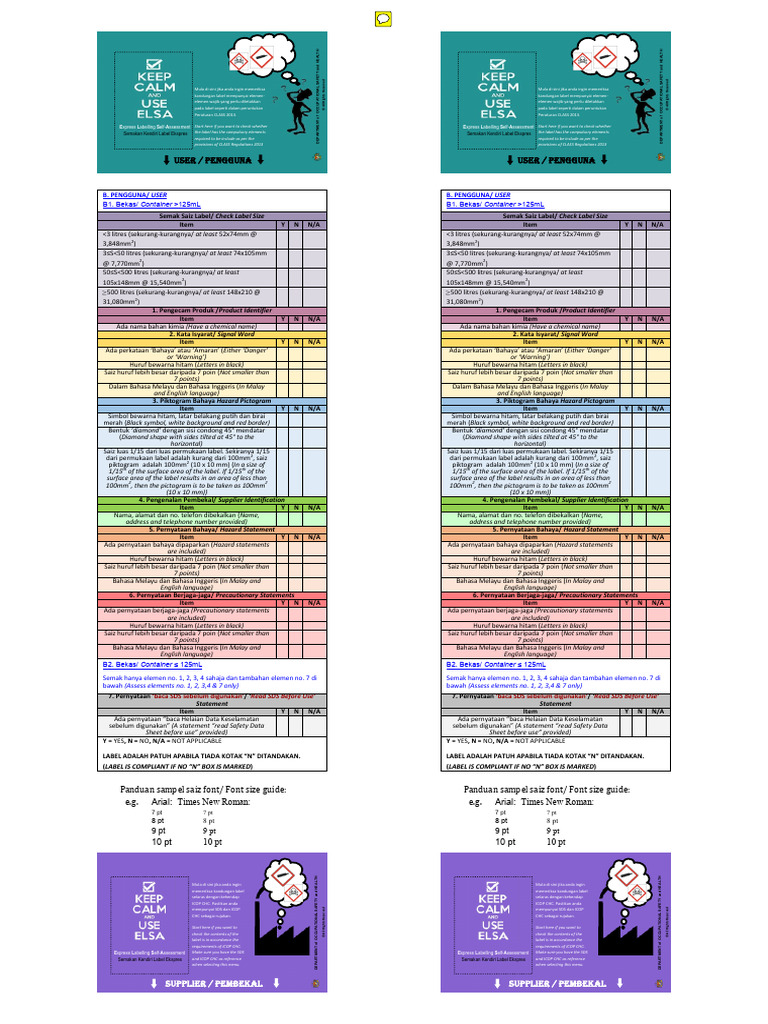 Panduan Penilaian Label Kimia | PDF
