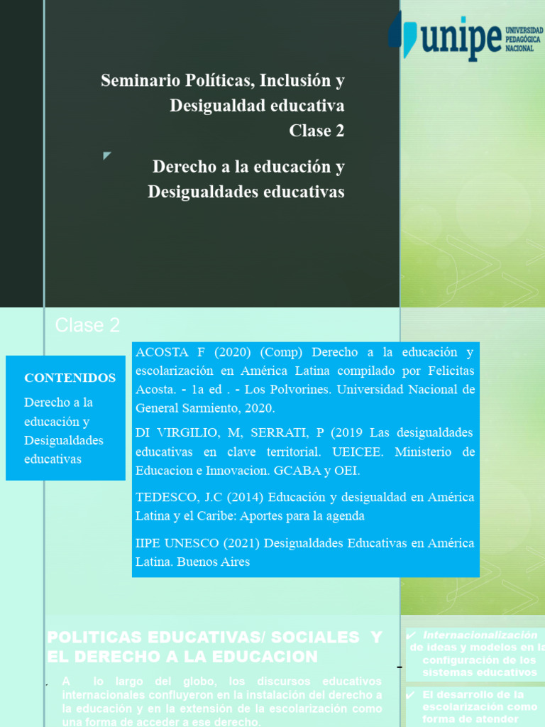 Desigualdades en el Derecho a la Educación | PDF | Desigualdad social ...