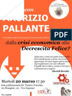 Locandina Decrescita Felice Incontro Con Maurizio Pallante - Vico Equense 20 03 2012