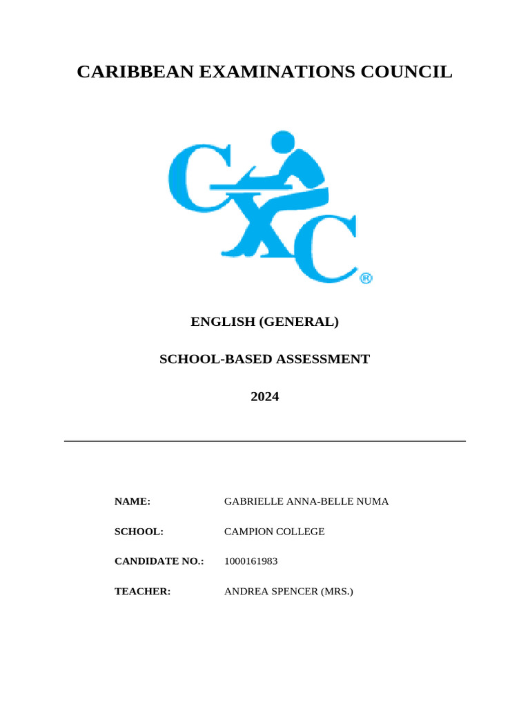 English SBA Template | PDF