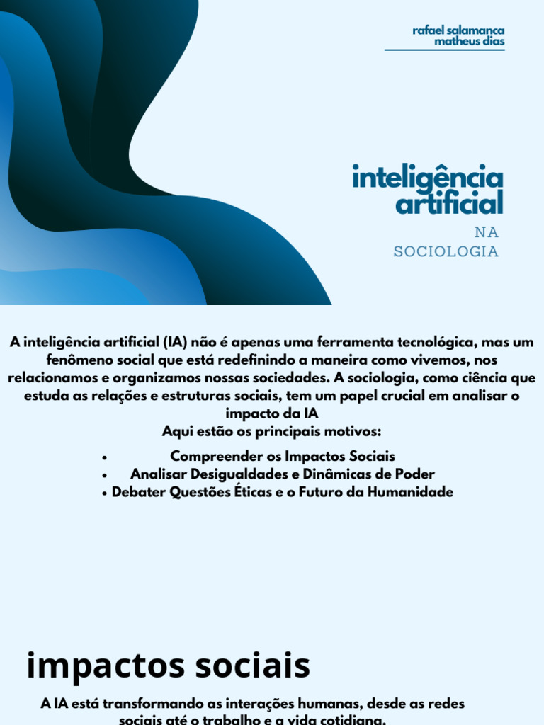 Impactos Sociais da Inteligência Artificial | PDF