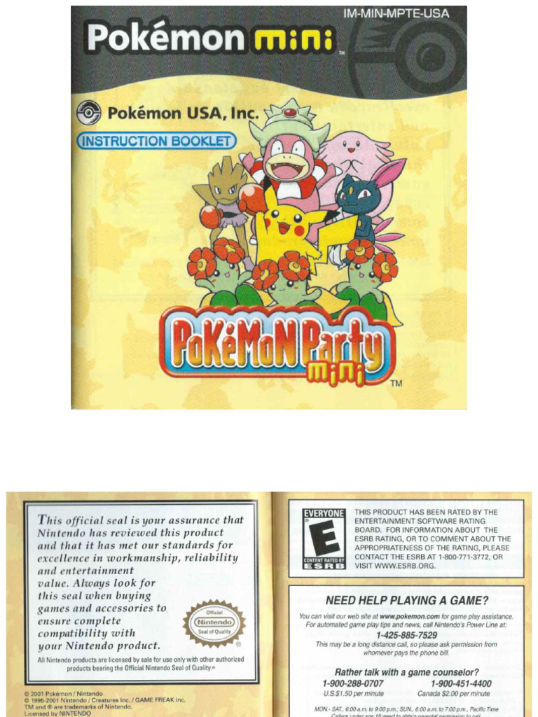 Manual Mini Pokemon Party Mini EN | PDF