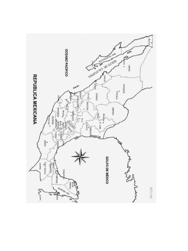 Mapa de Mexico Con Nombres | PDF