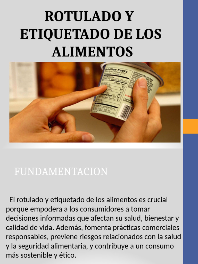 Importancia del Rotulado de Alimentos | PDF | Alimentos | Nutrición