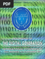 Proceedings of The Digital Generation International Conference