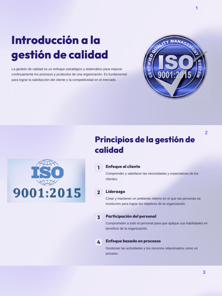 Gestión de Calidad y ISO 9001:2015 | PDF | Sistema de manejo de calidad ...