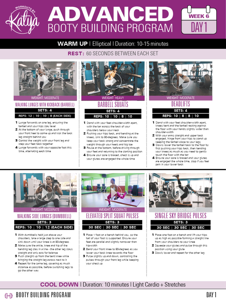 Advanced Booty Building Program | PDF | Musculoskeletal System | Weight ...