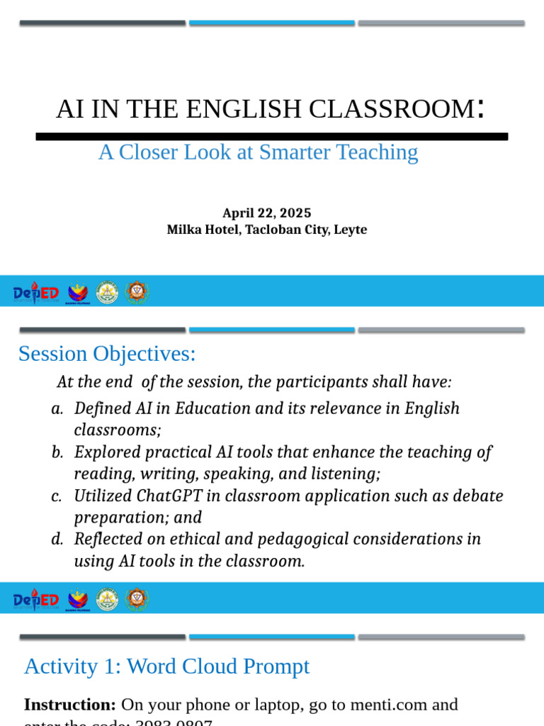 AI in English Classrooms | PDF | Artificial Intelligence | Intelligence ...