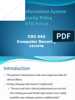 Clinical Information System Security Policy