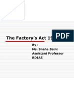 The Factory's Act, 1948