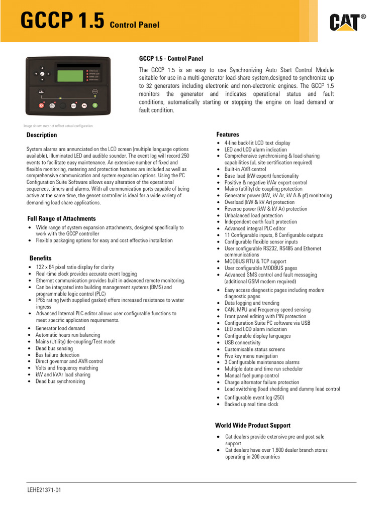 GCCP 1.5 Control Panel Features | PDF | Alternating Current | Direct ...
