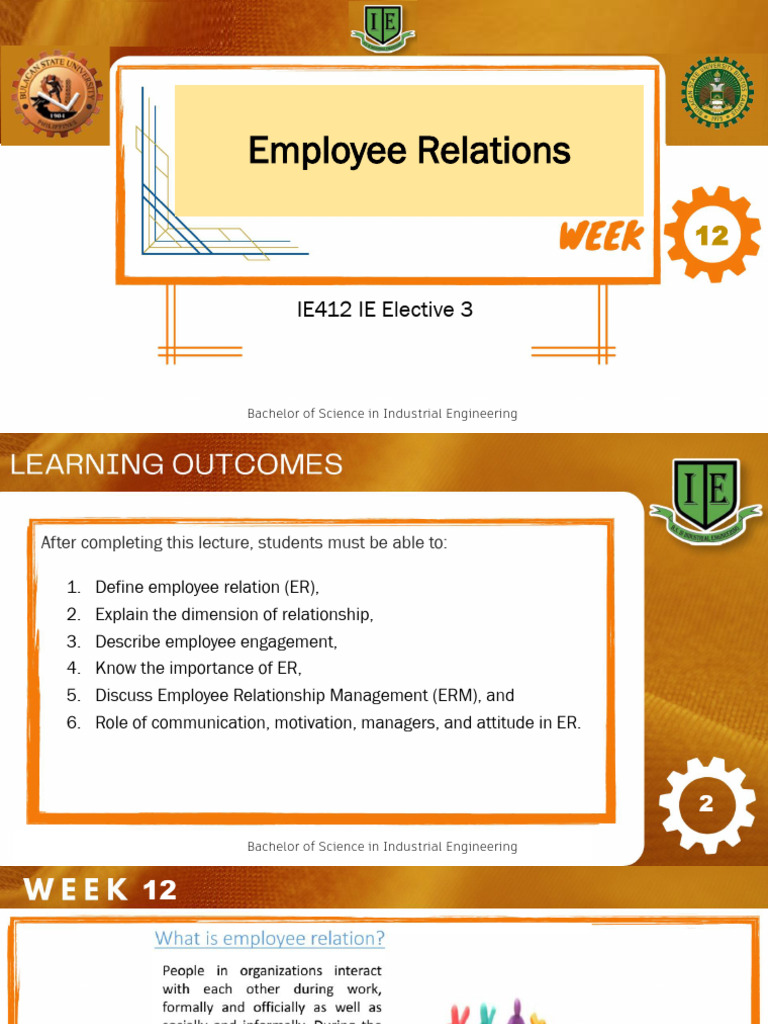 Elective 3 Week 12 Employee Relations | PDF | Business | Industrial And ...