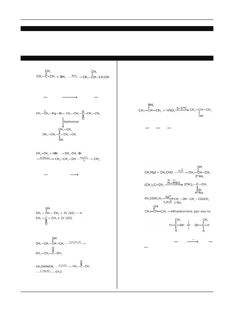 Alcohol, Phenol & Ether Solutions Guide | PDF | Methyl Group | Ether