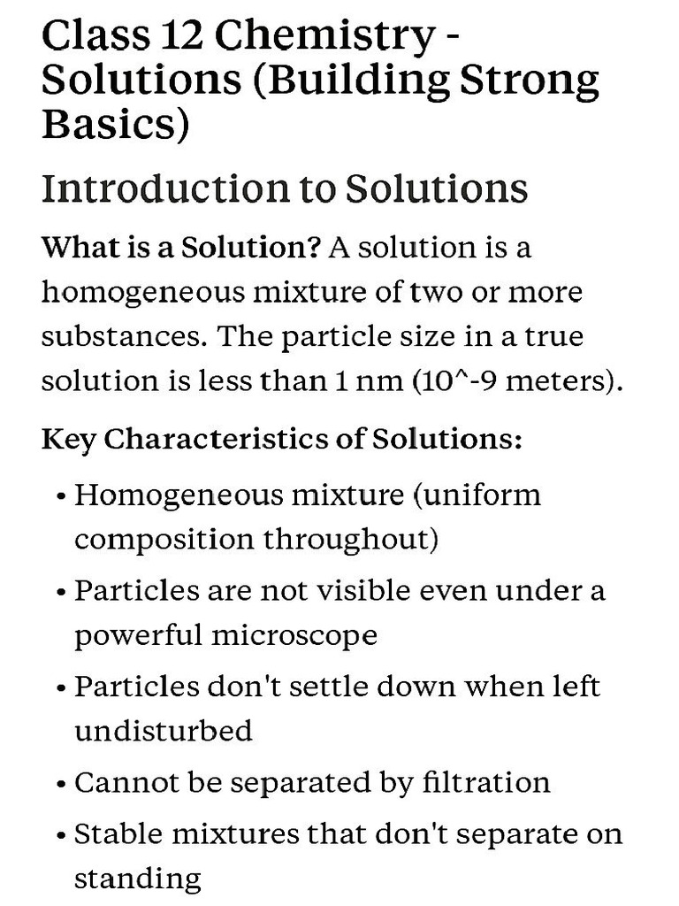 CH 1 Solutions Basic Notes | PDF