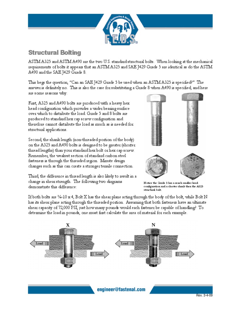 Article - Structural Bolts | PDF | Technology & Engineering
