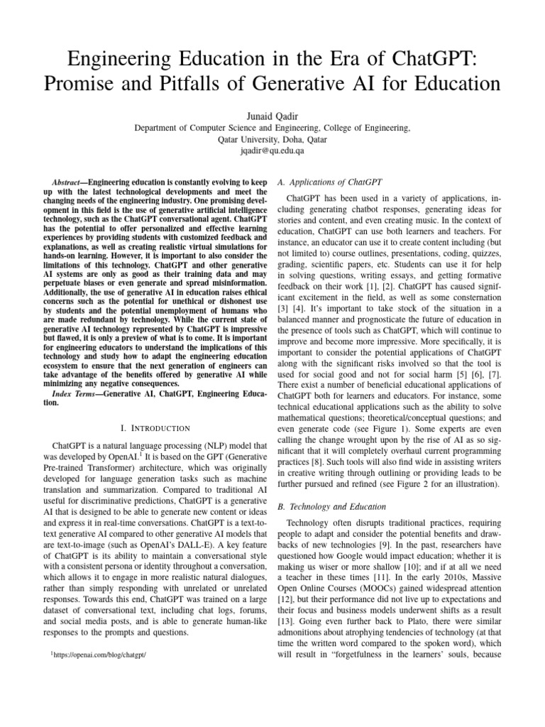 Generative AI in Engineering Education | PDF | Artificial Intelligence ...