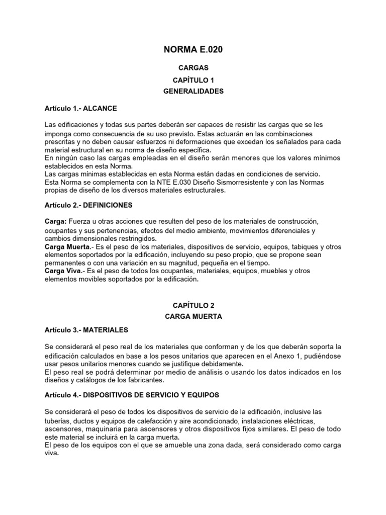 Carga Balanceada en Norma E.020 | PDF | Barlovento y sotavento | Viga ...