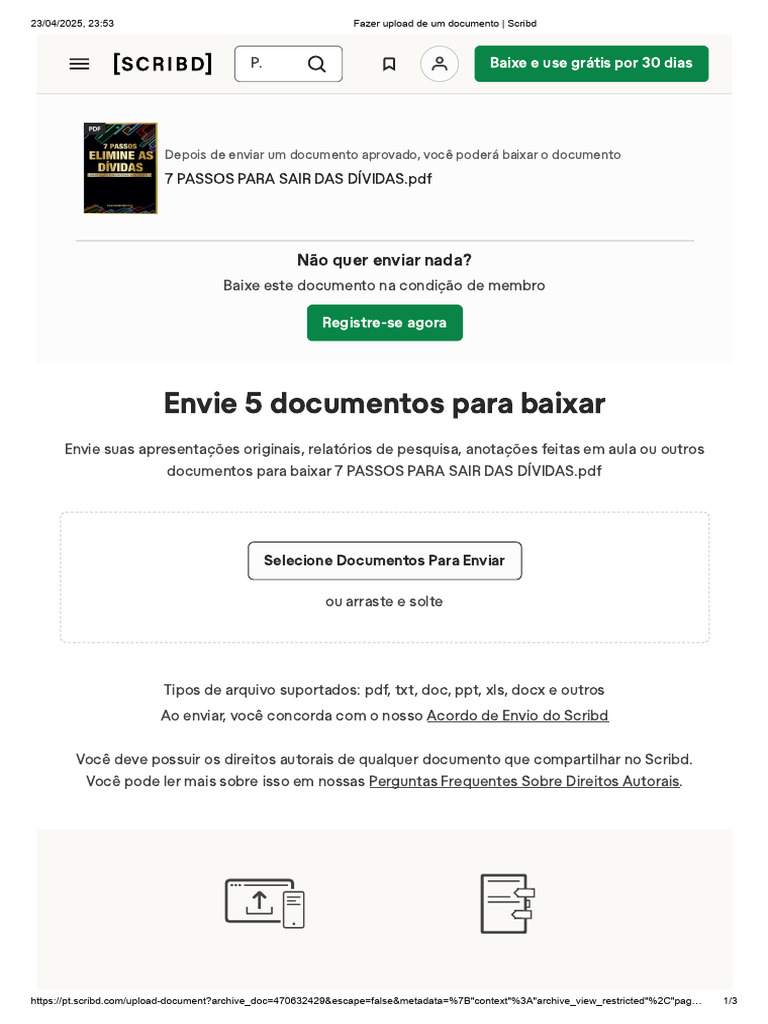 Como Baixar Documentos no Scribd | PDF