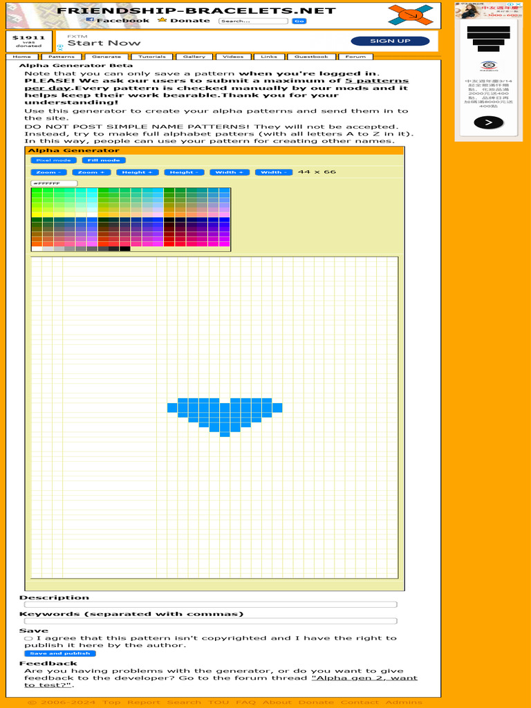Alpha Pattern Generator - Generate Your Own! | PDF | World Wide Web ...