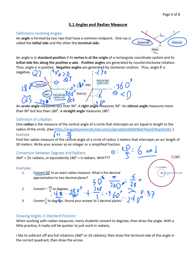 Coterminal Angles Explained | PDF | Angle | Circle