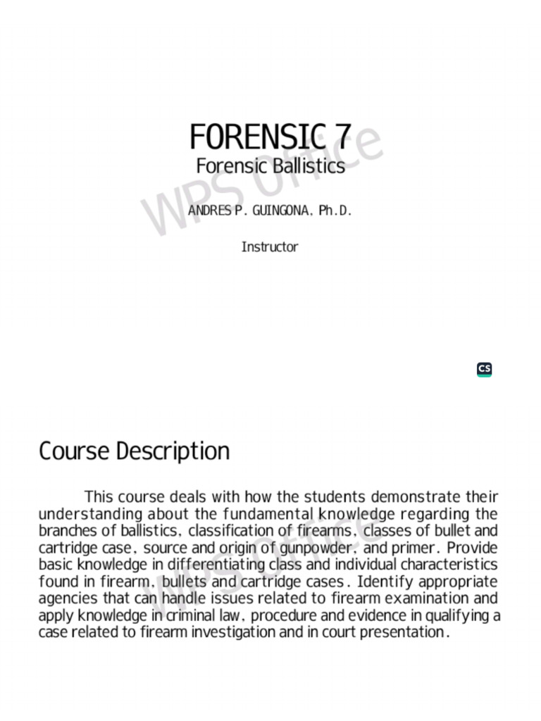 Forensic 7 - 025010 | PDF