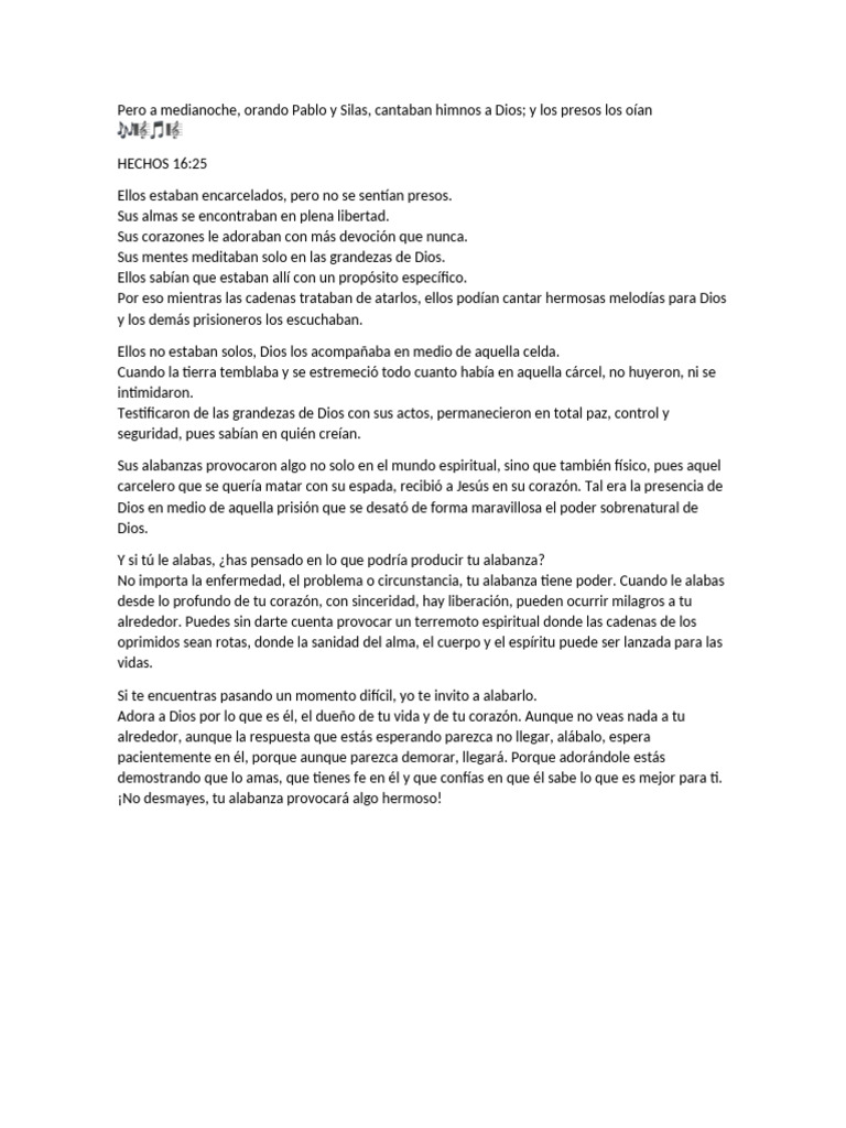 El Poder Transformador de la Alabanza | PDF