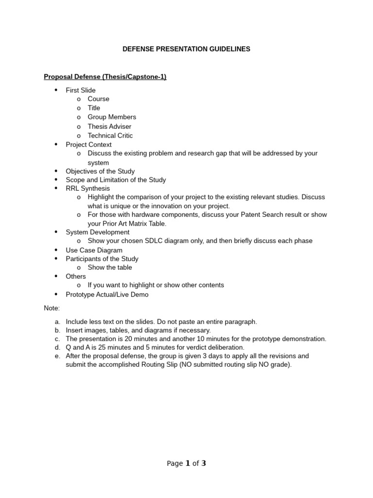 Thesis Defense Presentation Guidelines | PDF | Prior Art | Thesis