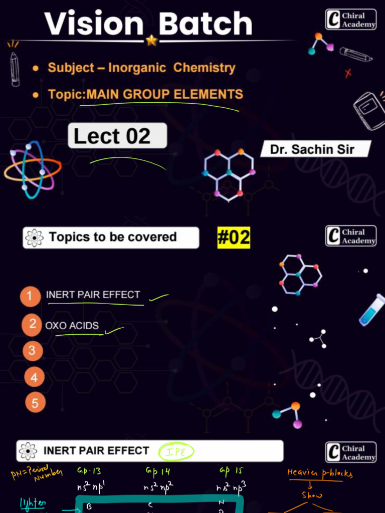 1270 MAIN GROUP Main Group Lect 02 Inert Pair Effect PDF | PDF