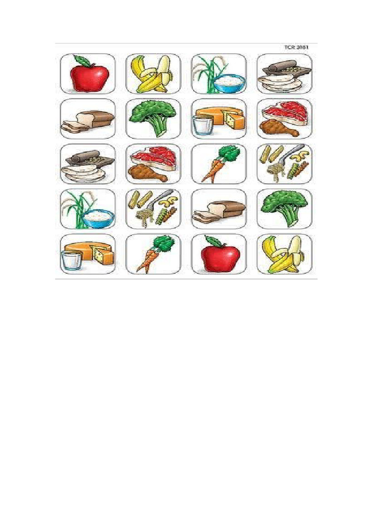 Alimentos para Recortar | PDF