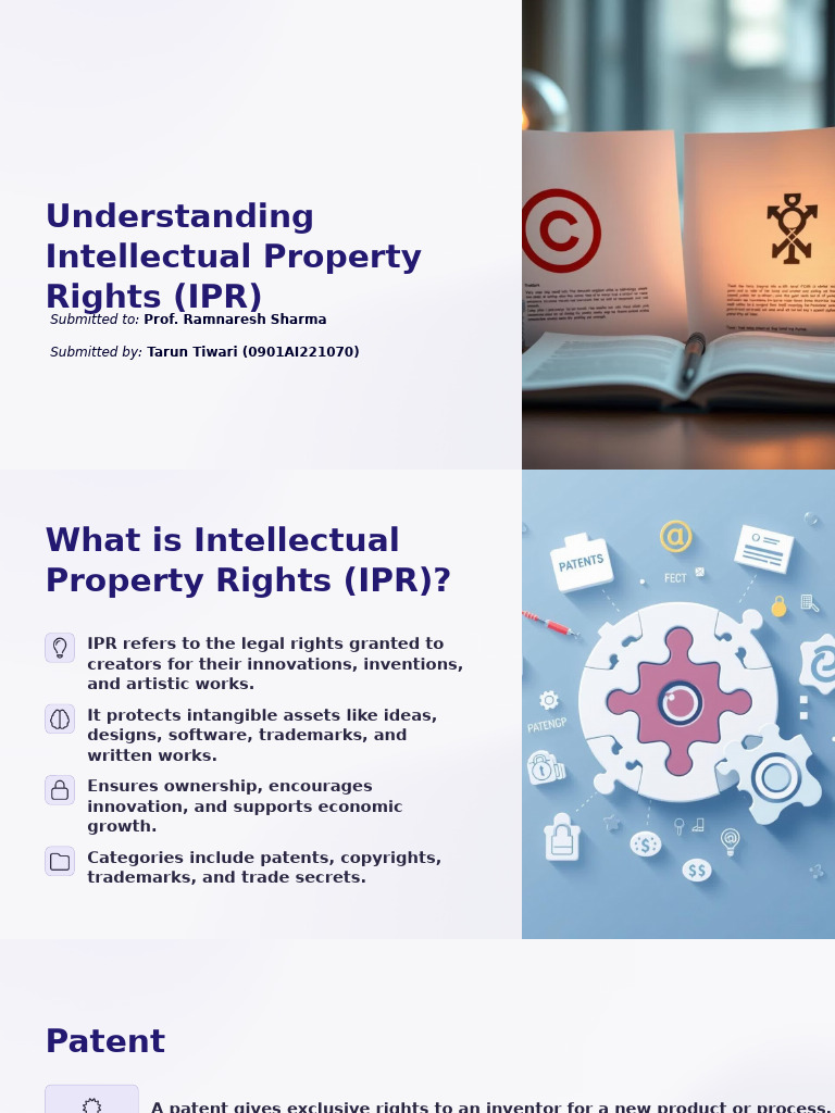 Understanding Intellectual Property Rights IPR | PDF