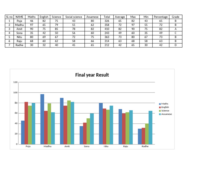 Final Year Student Results Summary | PDF