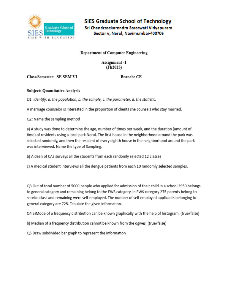 Assignment No 1 | PDF