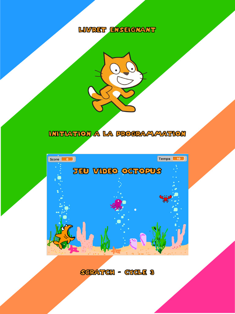 Création d'un jeu Scratch : Pieuvre et Requin | PDF | Jeux vidéo | Gaming
