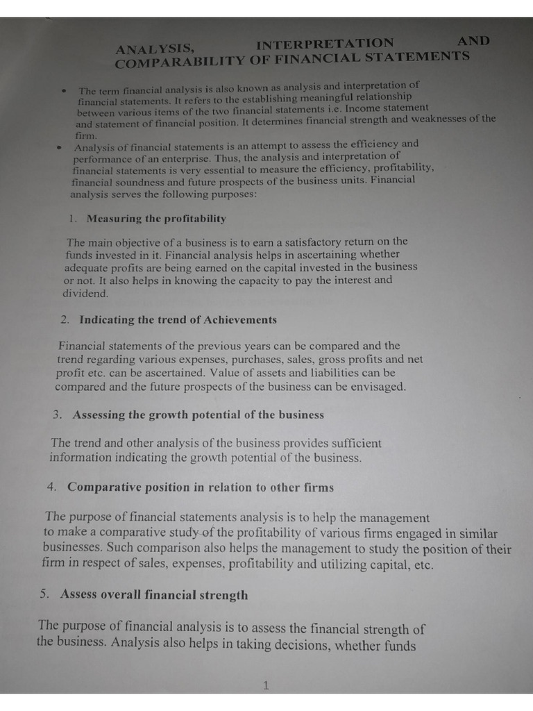 Analysis of Financial Statements | PDF
