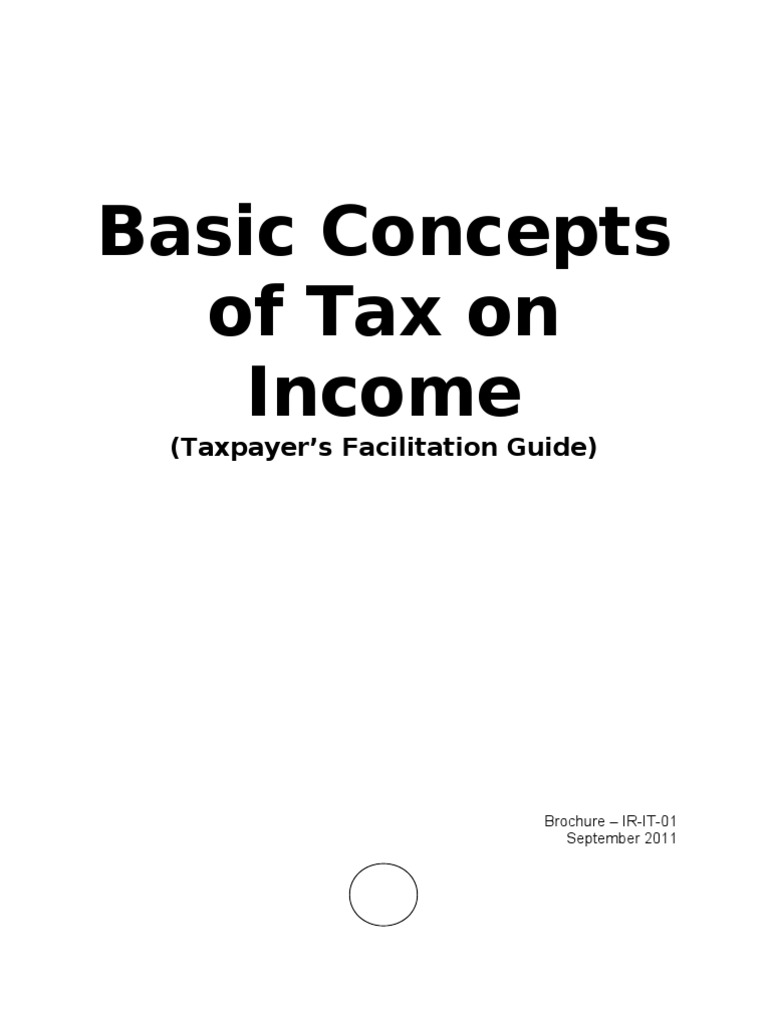 Basic Concepts of Tax PDF Payments Tax Deduction