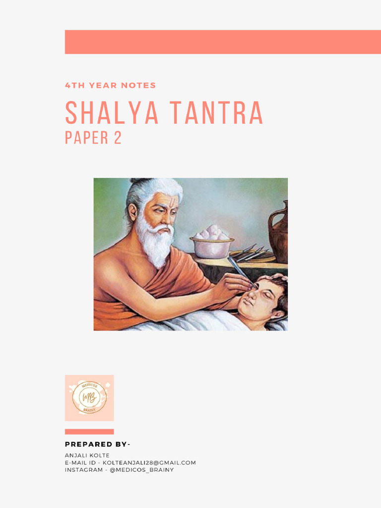 Shalya Tantra Paper 2 Notes by DR Anjali Kolte | PDF