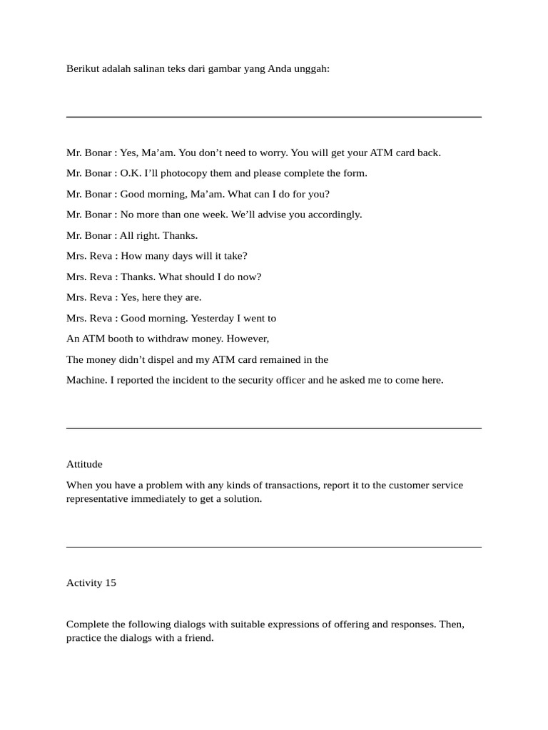 Dialogs for Offering Help in English | PDF